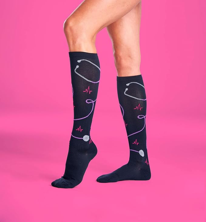 Nurse Mates Women's Calf Socks | 12-14 mmHg Compression | Superior Support & Comfort | 1 Pair - Image 2