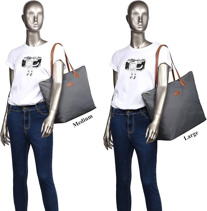 Water Resistant Light Weight Nylon Tote Bag Handbag - Image 5