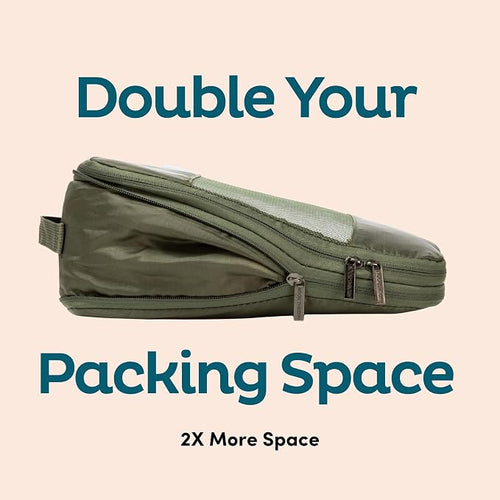 10-Pack Large Compression Packing Cubes for Travel - Lightweight Compression Packing Cube Set, Water-Resistant Luggage Organizer Bags & Suitcase Organizers, Travel Cubes for Carry-On, Checked Luggage - Image 2