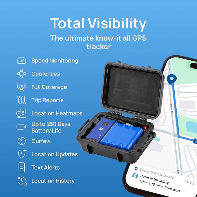 Brickhouse Security Spark Nano GPS Tracker for Vehicles, 140 Day Battery | Subscription Required, GPS Tracker, Real Time Tracking, Geofencing, Speed Alerts, Waterproof, Magnetic Case, Car Tracker - Image 7