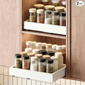 Fokyfok 2PC Pull out Cabinet Organizer,Expandable,Upper Cabinet,Kitchen | 11"–18"Wx10"–13"D,No Drill,Pull out Drawers,Cabinet Drawer Slide out,Roll out Shelves,Pantry,Bathroom,Adhesive,Adjustable, by Fokyfok