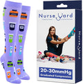 Compression Socks for Nurses - Women & Men - 20-30mmHg Graduated Compression, For Medical Staff, Athletes - 1 Pair by NurseYard