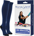 Compression Socks for Nurses - Women & Men - 20-30mmHg Graduated Compression, For Medical Staff, Athletes - 1 Pair by NurseYard