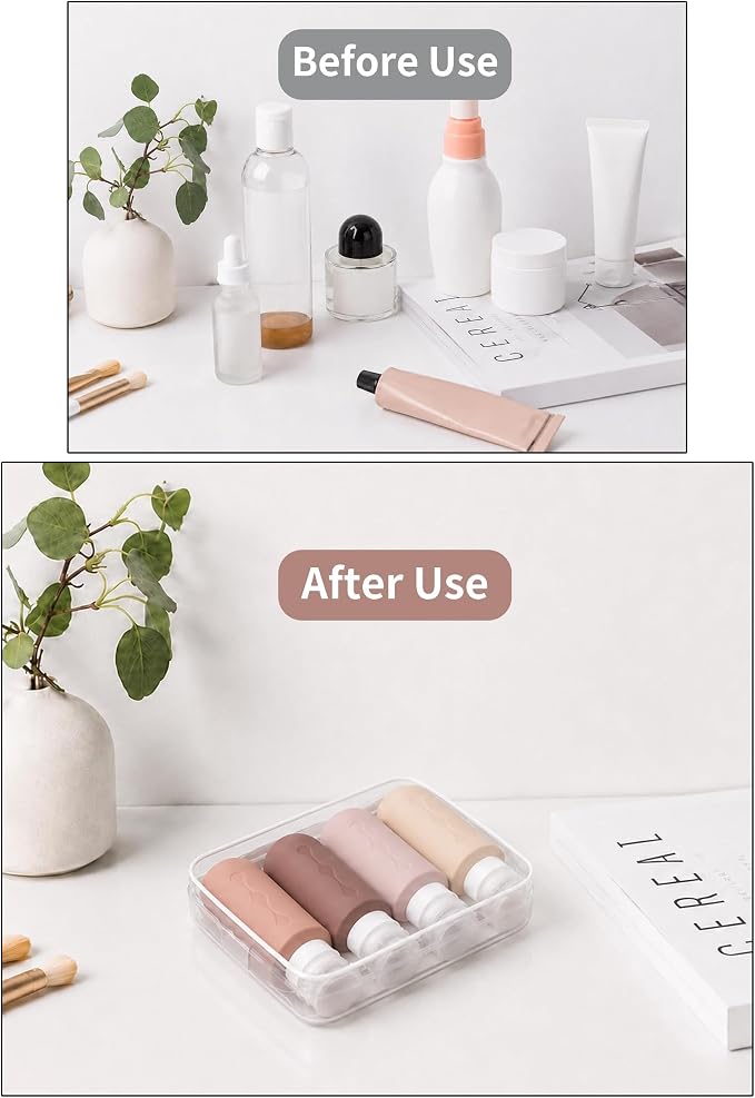 Gemice Travel Bottles for Toiletries, Tsa Approved Travel 6oz Size Containers with Clear Bag, BPA Free Leak Proof Travel Tubs Refillable Liquid Travel Accessories for Cometic Shampoo Lotion - Image 7