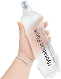 GUYI GYGYL Soft Flask, Collapsible Water Bottle for Sports, 500ml White | TPU Collapsible Water Bottle for Hydration Pack, Running Vest, Leak-Proof Folding Bottle for Hiking Cycling Climbing Jogging by GUYI