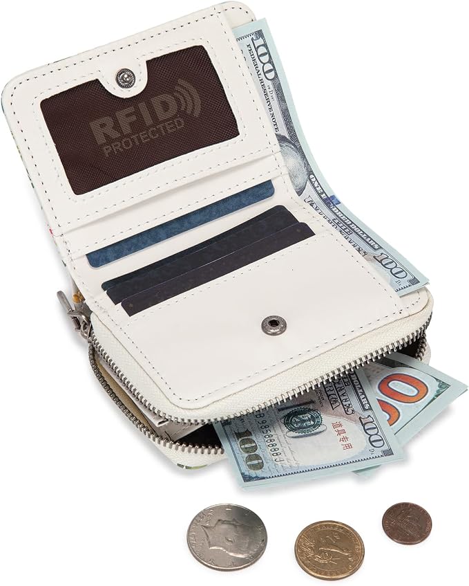 Montana West Wallet for Women Female Ladies with a Detachable Wristlet Women's Wallet Flower Rfid Blocking Lining Minimalist Lightweight & Easy to Carry - Image 2
