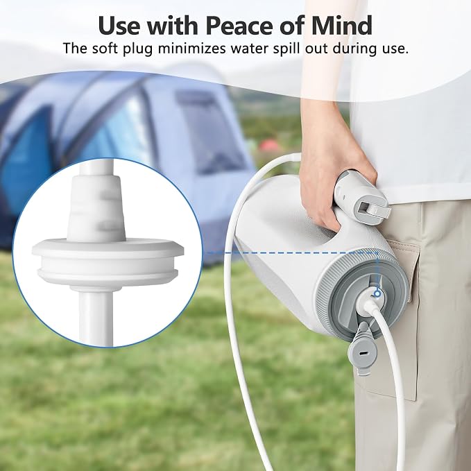 SPACEREST Portable Bidet for Home & Hotel use, Travel Bidet with Adjustable High Pressure & Flush Angle, IPX7 Waterproof, 1600mAh Electric Bidet for Women & Men with 2.5L Reservoir - Image 6