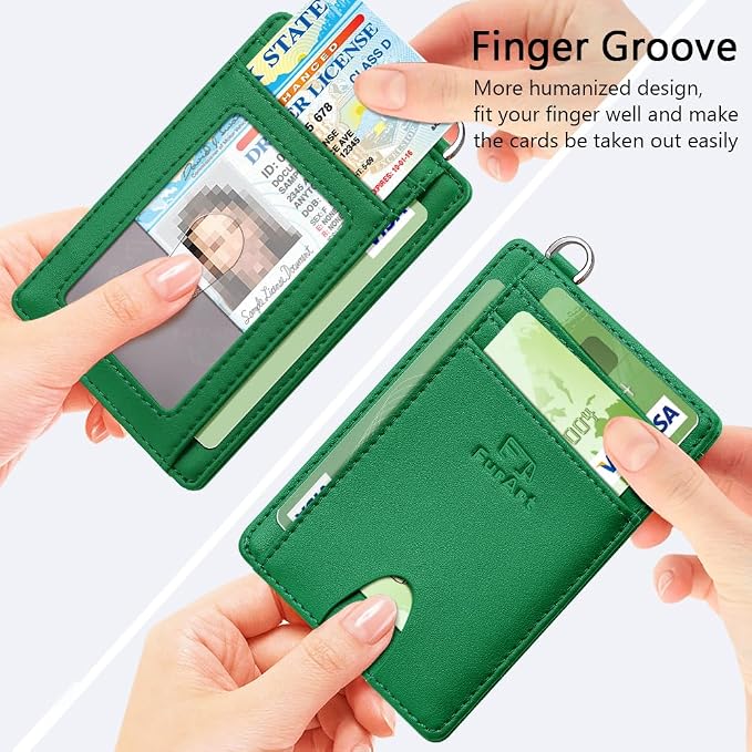 FurArt Slim Minimalist Wallet RFID Credit Card Holder for Men | slim minimalist compact rfid id window thin - Image 3