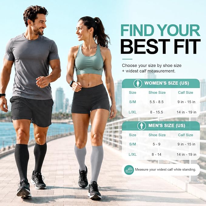 3 Pack Medical Compression Sock-Compression Sock For Women and Men Circulation -Best for Running,Nursing,Athletic Sports - Image 6