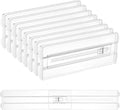 Vtopmart 4" High Drawer Dividers for Clothes, 13"-22" Adjustable, 8 pack | Expandable Dresser Drawer Organizer, Clear Plastic Separators for Dresser, Baby Clothing, Underwear, Cosmetic, Toiletries by Vtopmart