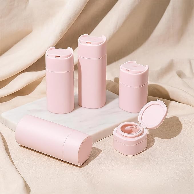 5pcs Travel Cream Dispenser Bottles Set Travel Bottles Toiletry Containers Set, TSA Approved, Travel Essentials - Image 3
