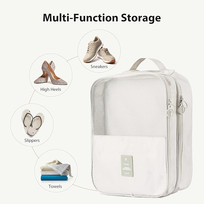 Shoe Bags for Travel,Shoe Bag Holds 3 Pair of Shoes,Shoe Storage Pouch for Travel and Daily Use,Shoe Organizer Travel Essentials for Packing in Suitcase,Waterproof - Image 6