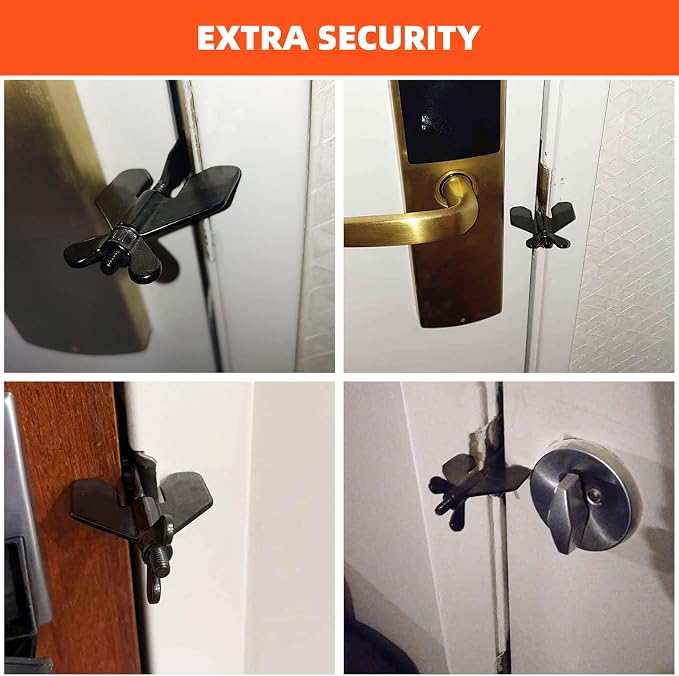 1 PCS Portable Door Lock,Door Lock,Home Security Door Locker Travel Lockdown Locks for Additional Safety and Privacy Protion,Door Lock Security Devices,for Home Hotel School Apartment - Image 6