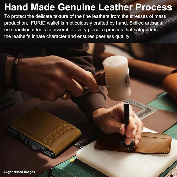 Genuine Leather Wallet for Men: Slim RFID Smart Minimalist Wallet | Credit Card Holder for Front Pocket wallet with Money Clip Full Grain - Gift for Husband Father on Birthday Anniversary - Image 4