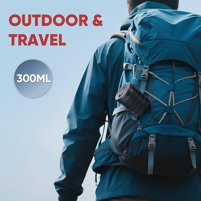 Portable Bidet for Travel, Collapsible Design, Refreshing Clean for Outdoors, Camping & Travel, Black - Image 5