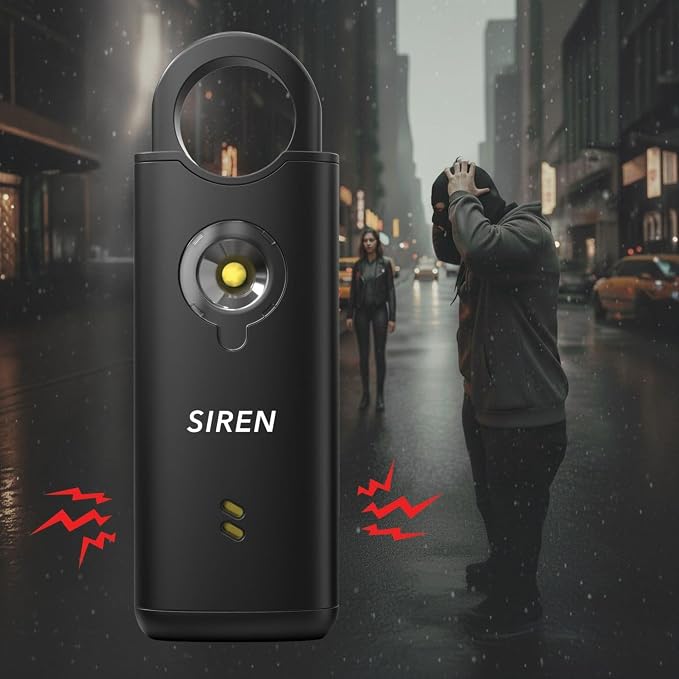 Personal Safety Alarm by Silent Beacon – 135dB Siren, Flashing Light, Pull & Vibration Activation, USB-C Rechargeable Keychain (Black) - Image 6