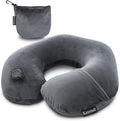 Keemall Inflatable Travel Neck Pillow, Cervical Support for Airplane & Car | Portable Super Soft Foldable Neck Cushion Headrest, Adjustable Support for Plane, Train&Office Naps to Help Relieve Neck Pain by Keemall
