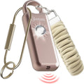Personal Safety Alarm Keychain for Women, 130dB, LED Light, Metallic Rose | USB-C Rechargeable, Bottom Speaker Siren, Wristlet and Carabiner Clip, Weatherproof, Low Battery Alert by WETEN