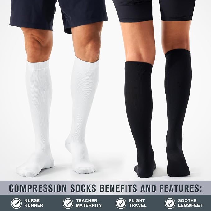 Compression Socks for Women and Men(3 Pairs)15-20mmHg - Best Circulation Support Socks - Image 6