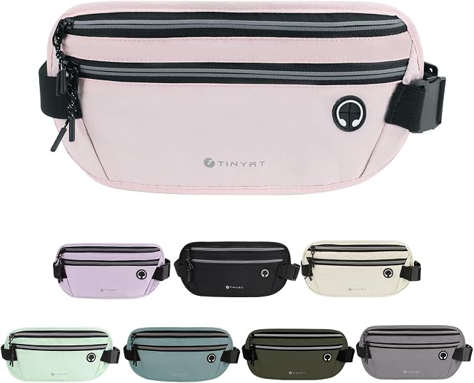 Slim Running Belt for Women Men Runners Fanny Packs With Phone Holder Hidden Pockets Exercise Waist Bag for Marathon Workout by Unknown