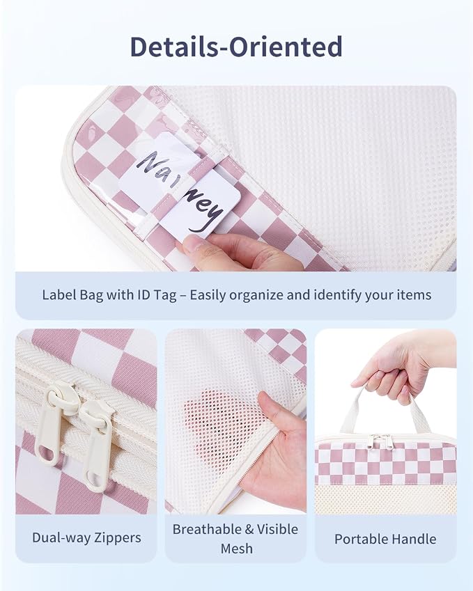 Narwey 6 Set Compression Packing Cubes for Travel Women Men, Travel Cubes for Carry On Suitcase, Durable Compression Luggage Organizer Bags - Image 3