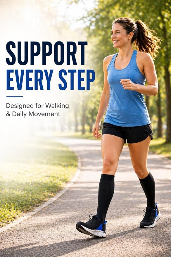 Aoliks Compression Socks for Women and Men 4 Pairs, Mild Support | Long Knee High Stockings for Nurses Running Travel Flying Pregnancy Athletic 15-20 mmHg - Image 3