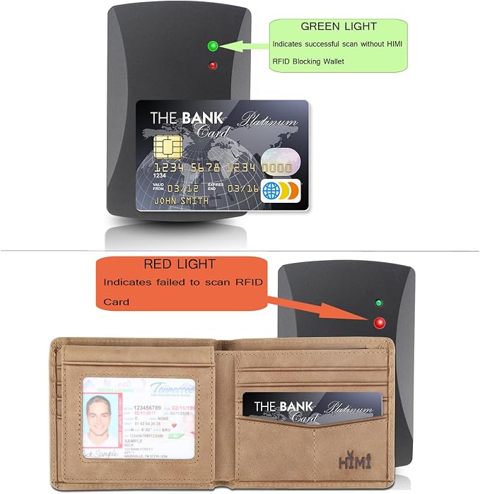 HIMI Wallet for Men-Genuine Leather RFID Blocking Bifold Stylish Wallet With 2 ID Window - Image 5