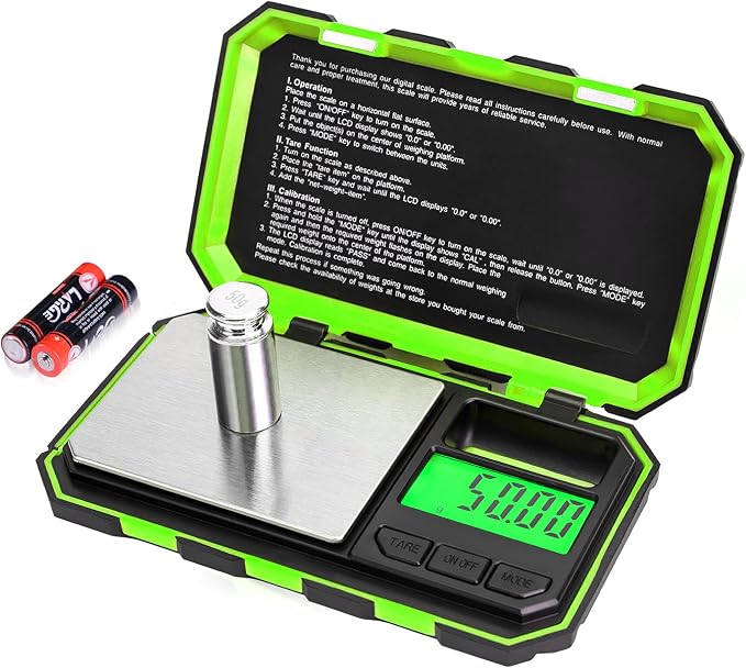 Fuzion Digital Pocket Scale, 200g x 0.01g Gram Scale High Precision | Mini Jewelry Scale with 50g Calibration Weight, 6 Units Ounces Grains, Tare Function for Jewelry, Coin, Powder, Food by Fuzion%C2%AE