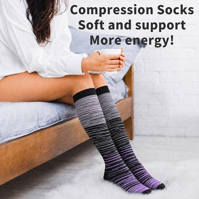 COOLOVER Copper Compression Socks for Women and Men(6 Pairs)-Best Support for Running, Athletic, Travel - Image 4