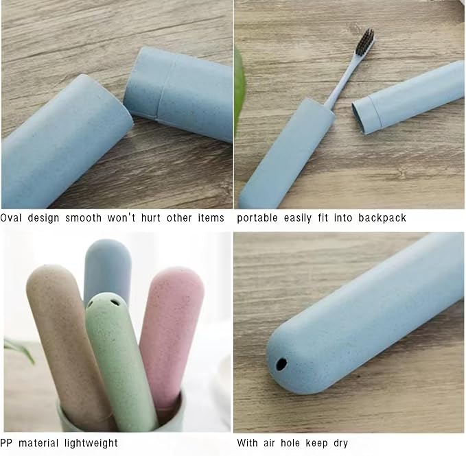 3Pcs Travel Soap Case and 3Pcs Toothbrush Travel Case Set,Leakproof Soap Dish with Lid Portable Toothbrush Holder for Traveling, Camping, Bathroom- Waterproof Drawstring Bag for Boot Backpack - Image 6