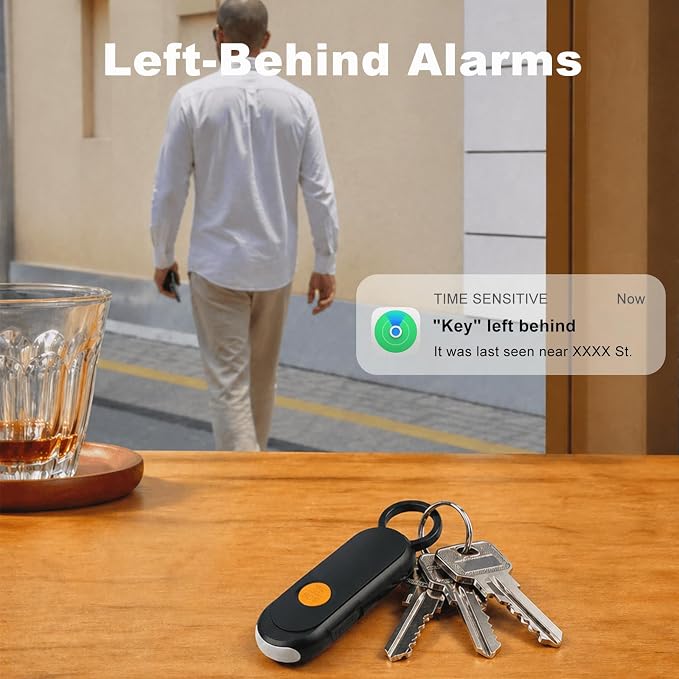 Personal Safety Alarm, Find My Tracker Keychain for Apple & Google, Black | Real-Time Tracking • Loud Alarm • SOS Strobe • Apple & Android Compatible • Personal Safety - Image 8