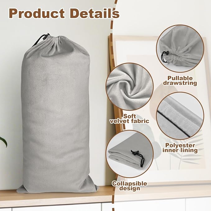 10 Pcs Single Shoe Bags for Travel, Dustproof Drawstring Travel Shoe Bag | 18"X9"shoe travel bag for Packing, Shoe Bag storage Sneaker Travel Bags, Washable Reusable dust bags for Handbags Shoes Toys - Image 5