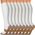 Copper Compression Socks 15-20 mmHg for Men & Women 8 Pairs – Circulation Support for Nurses, Travel, Running, Hiking, Soccer by Iseasoo