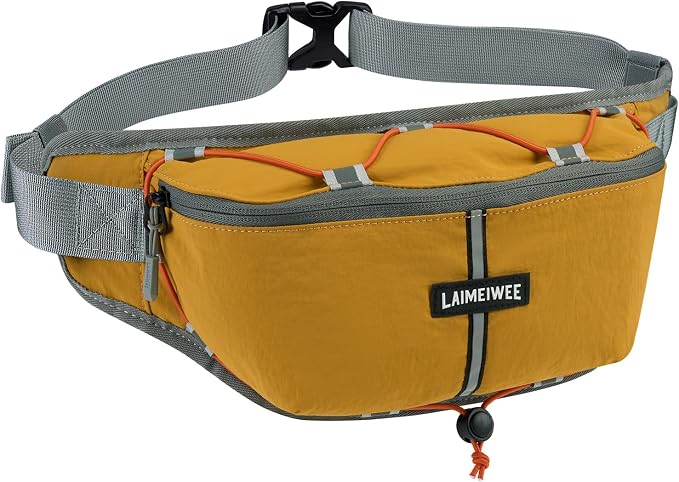 Fanny Pack for Women Men, Water-Resistant Travel Waist Pack with RFID Blocking, Wide Opening Crossbody Belt Bag for Phone, Passport, Small Hip Pack for Running, Hiking, Workout（Ginger） by LighttoGoFreetoRoam