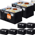 BlissTotes Moving Bags, Heavy Duty Moving Boxes with Zippers Top and Sturdy Handles, Storage Bags for Space Saving and Packing, Collapsible Moving Supplies, Storage Totes (125L, 8-Pack, Black) | Foldable, with Zippers, Tag Pocket & Handles, Reusable, S... by BlissTotes