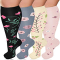 Diu Life Plus Size Compression Socks for Women & Men 15-20 mmhg Extra Wide Calf Knee High Support Socks for Circulation by DiuLife