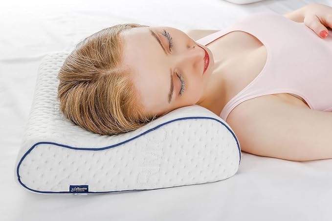 alkamto Travel & Camping Comfortable Memory Foam Pillow – Easy to Carry Portable Bag – Temperature Regulating Pillow Case (White Contour) - Image 7