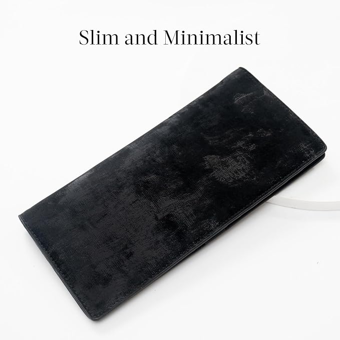 Bveyzi Ultra Slim Thin Leather RFID Blocking Credit Card Holder Bifold Clutch Wallets for Women - Image 3