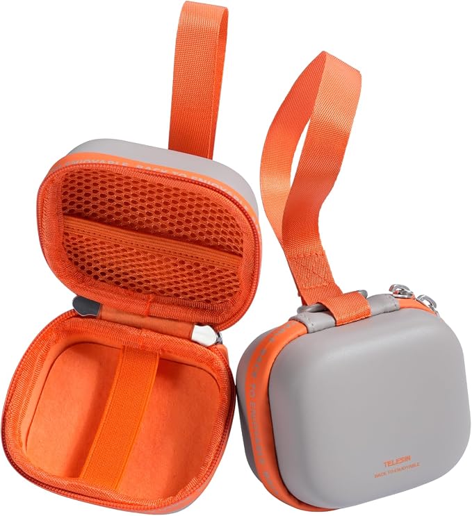 TELESIN DisAdv Portable Mini Carrying Case for HERO/Ace Pro/OSMO/360 Camera | Xtra Edge Pro Action Camera Bag, Waterproof Hard Shell Travel Storage Case for Action Cameras and Accessories, Grey by telesin