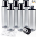 150ML/5OZ Travel Size Toiletries, 6 Pack Travel Size Containers | Double Leak Proof & Refillable Plastic Travel Bottles for Shampoo, Lotion, Body Wash with 6pcs Labels by ZEJIA