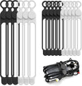 16Pcs Silicone Cable Ties, Cord Organizer Cable Management-2Sizes | Reusable Cord Ties for Electronics, Office Desk Accessories, Home Travel Essentials, Easy to Use, 4.2" and 7.1"-2 Colors by ELECTRONICSORGANIZATION
