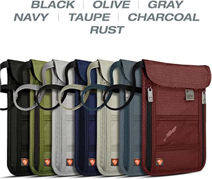 Lewis N. Clark Men's RFID Blocking Stash Wallet, Travel Neck Pouch Passport Holder for Women & Men, Olive, One Size - Image 8
