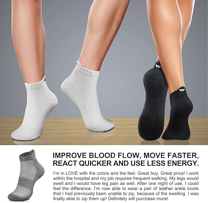 CHARMKING Compression Socks for Women & Men Circulation 15-20 mmHg is Best for Athletic Running Cycling Nurse Daily Wear - Image 2