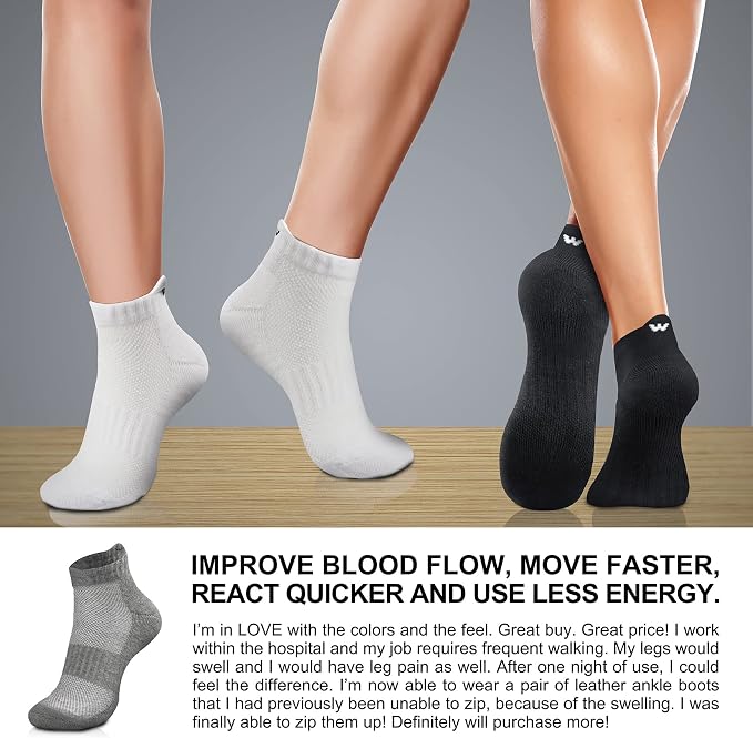 CHARMKING Compression Socks for Women & Men Circulation 15-20 mmHg is Best for Athletic Running Cycling Nurse Daily Wear - Image 2