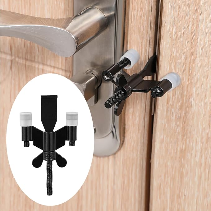 Portable Door Lock Upgraded Stoppers, Hotel Doors Locks for Travelers Safety Locker Jammer Security Devices from Rooms Inside Travel Home Apartment Bedrooms Essentials Reinforcement for Women by Newlaking