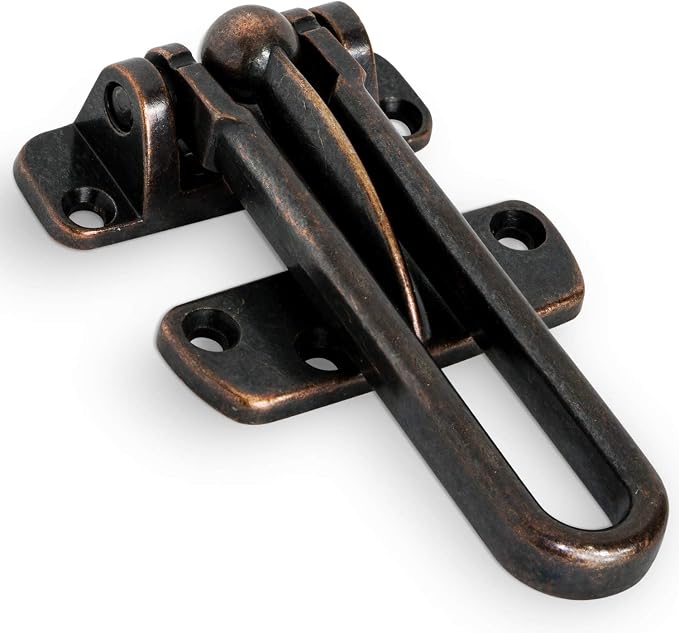 Jack N’ Drill Swing Bar Door Lock Durable Door Guard for Back & Front Doors, Childproof Door Security Made from Reinforced Diecast Metal for Home Security (Oil Rubbed Bronze, 2 Pack) by JD+Jack+N%27Drill