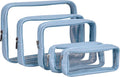 Remobia Hicol TSA Approved 5-Piece Diaper Bag Organizer Pouch Set Clear Waterproof TPU Kids Toiletry Storage Set Travel Packing Clutch Cube Bags for Baby Nursing (Blue) by Remobia+Hicol