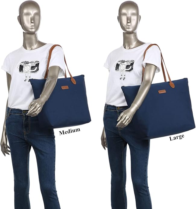 Water Resistant Light Weight Nylon Tote Bag Handbag - Image 6