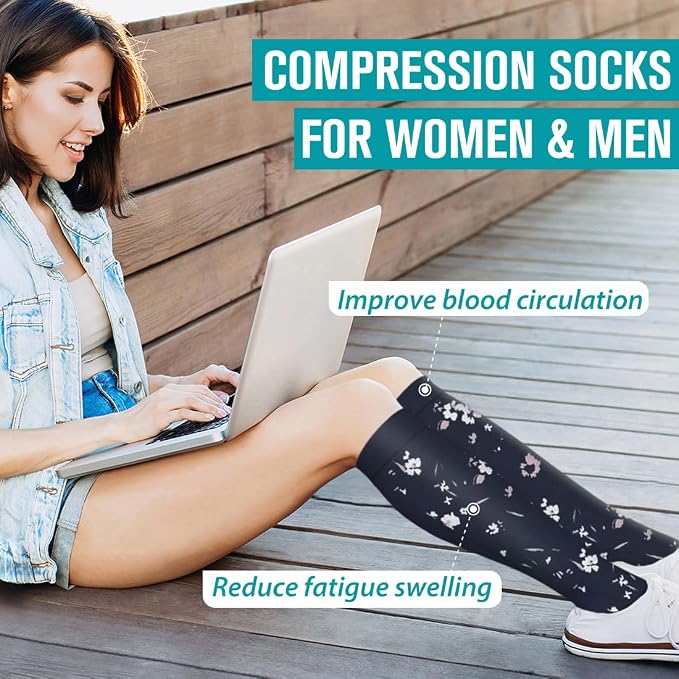 Copper Compression Socks for Women & Men (6 pairs) - Best Support for Nurses, Running, Hiking, Recovery - Image 3