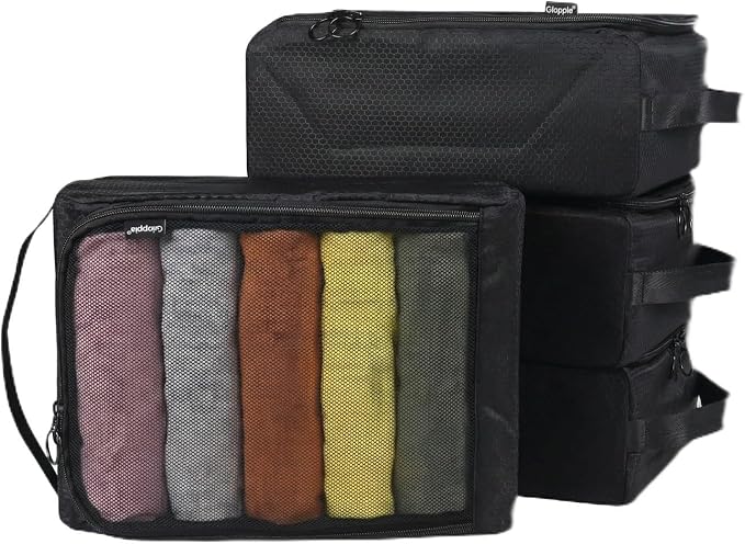 Gloppie 4-Pack Packing Cubes for Luggage - Organizer Suitcase Bags Set - Carry On Travel Accessories by Gloppie
